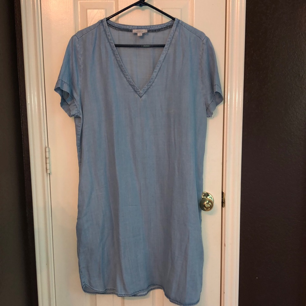 LOFT Chambray Dress, Large